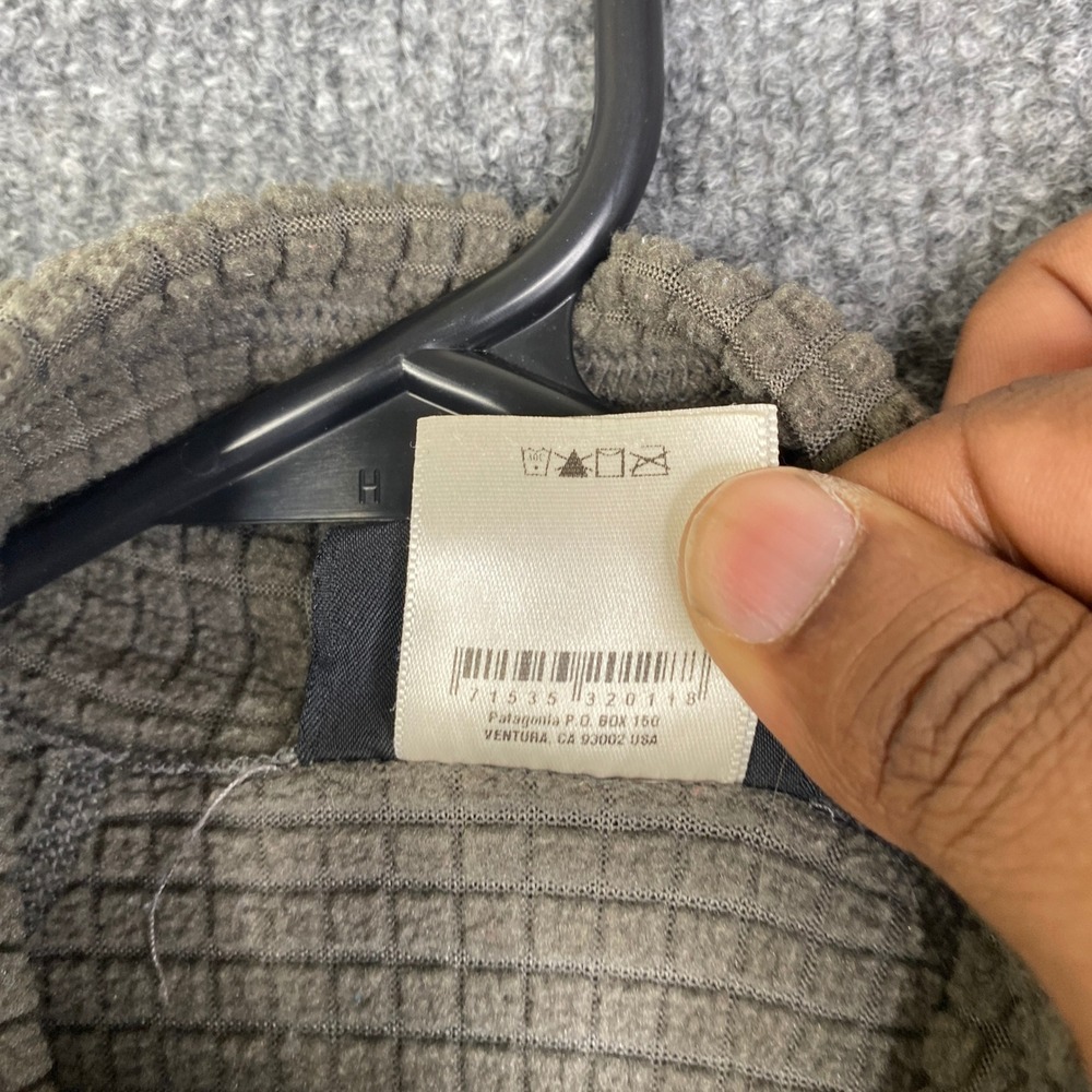 Patagonia R1 Regulator Fleece Pullover Mens Medium Gray 1/4 Zip 40102FA Made USA - Picture 8 of 12
